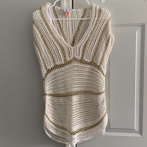 Bebe crocheted top/coverup